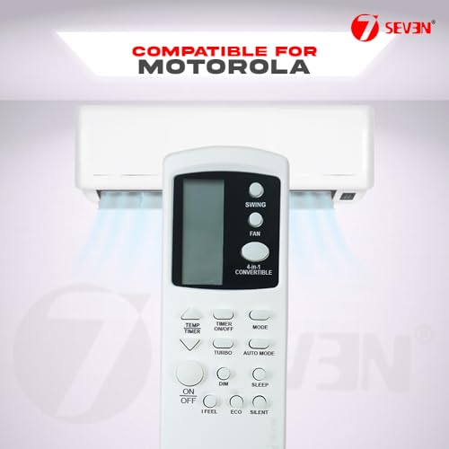 Image of 7SEVEN Compatible with Motorola AC Remote Control Model 210E Suitable for 1 1.5 2 Ton Split and Window Air Conditioner - Match Each Key by Key Exactly with Existing AC Remote Function