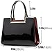 XingChen Shiny Patent Leather Handbags Glossy Shoulder Bags Fashion Satchel Purses Party Totes Top Handle Bags for Women