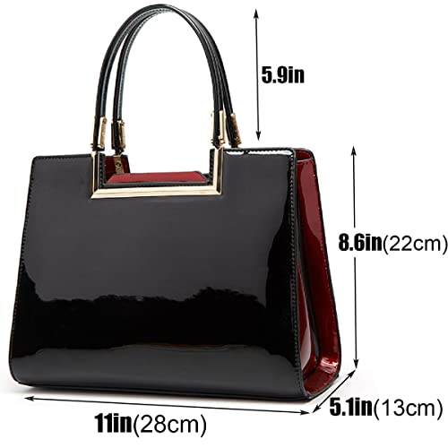 Bolso brillante de cuero patentado para mujer miniatura 4