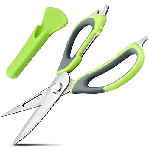 Ciseaux pour la Cuisine, Ciseaux de Cuisine Maison Artefact de Cuisine en Acier Inoxydable Multi-Fonction Écailleur à Poisson Os de Poulet Couper la Viande Cass