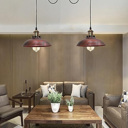 LEDSone Paralume retrò vintage rustico rosso