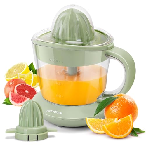 Aigostar Presse Agrumes Electrique 40W, Capacité 0.7L, Sans BPA, Jus Orange Citron Pamplemousse, 2...