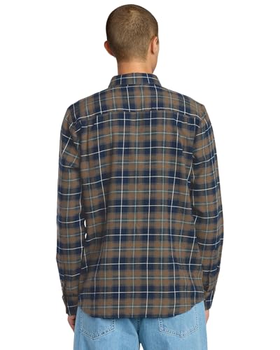 Image of Volcom Men's Caden Plaid Long Sleeve Flannel Shirt - Button-Front, Soft Brushed Cotton