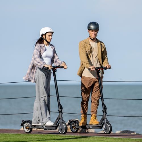 Bild 6 - E Scooter mit Straßenzulassung, 8,5/10 Zoll E Roller, Max 32/40km Reichweite 20km/h, Blinker und APP, Doppelte Stoßdämpfung, Duale Bremssystem Elektro Scooter