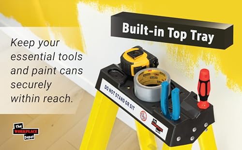 The Workplace Depot 6 Tread Fibreglass Step Ladder – Lightweight, Stable & EN-131 Certified – Professional-Grade Ladder for Electrical & Industrial Use 4 The Workplace Depot 6 Tread Fibreglass Step Ladder – Lightweight, Stable & EN-131 Certified – Professional-Grade Ladder for Electrical & Industrial Use - Image 4