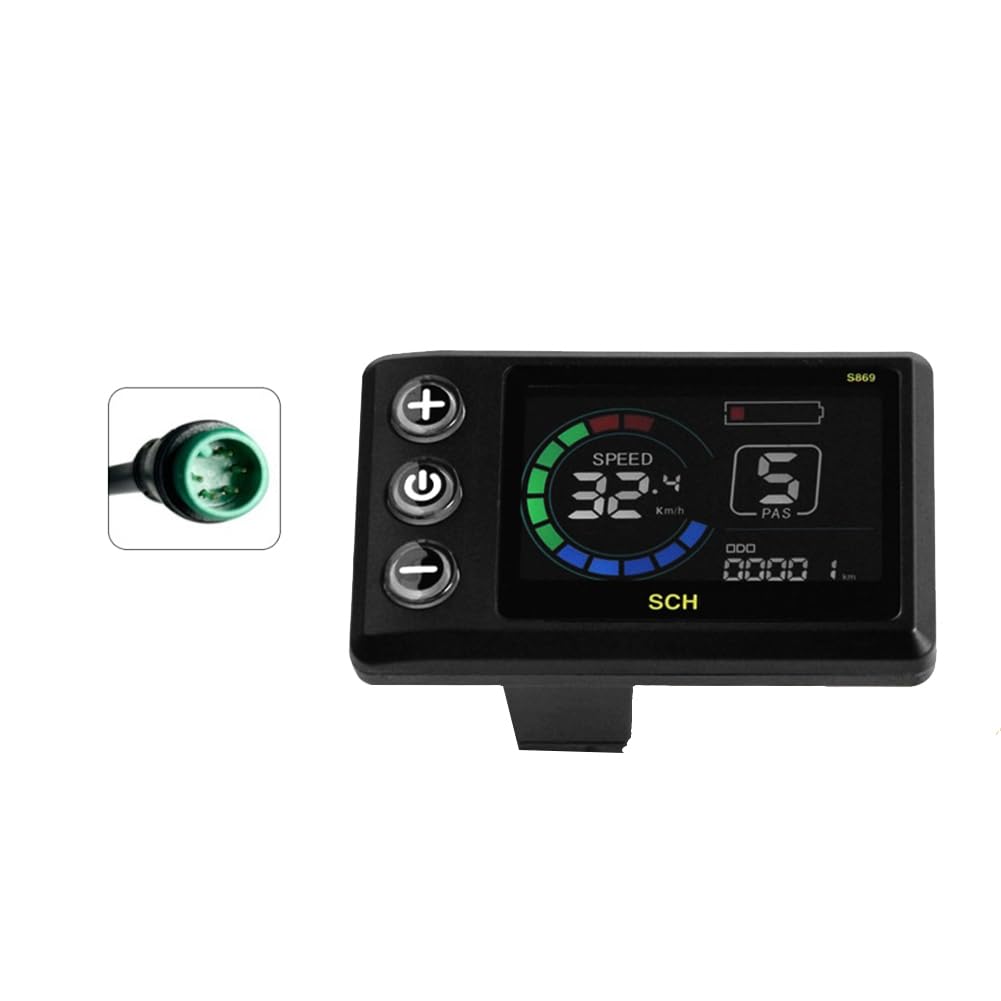 Gvvsjgdbis S869 Electric Bicycle LCD Display 24V-72V Electric Scooter LCD Color Meter for Mountain Bike LCD Meter Waterproof 5PIN