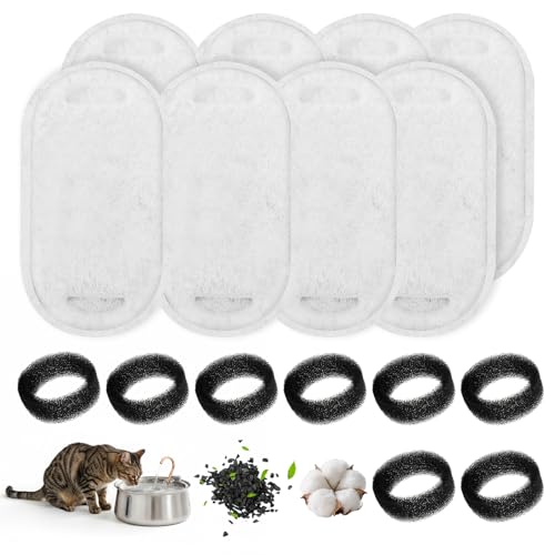12 Pack Replacement Filters Compatible with Kittyspout Fits 135oz/4L Cat Water Fountain Suitable for Stainless Steel Pet Water Fountains