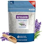 Deep Relaxation Bath Salt 128 Ounces Epsom Salt with Natural Lavender Essential Oil Plus Vitamin C in BPA Free Pouch