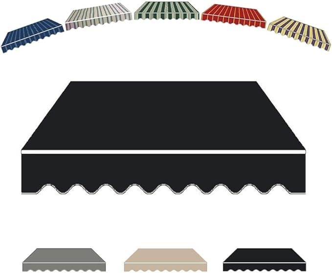 Tela de repuesto para toldo de patio 3x2,5m, lona impermeable duradera 1