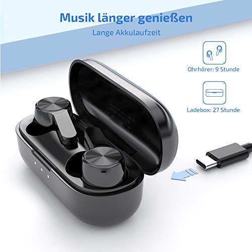 LETSCOM T19 Active Noise Cancelling Kopfhörer Wireless Ohrhörer, Deep Bass, IPX8 Wasserdichtfähigkeit Bluetooth In-Ear Kopfhörer mit Mikrofon – Bild 3
