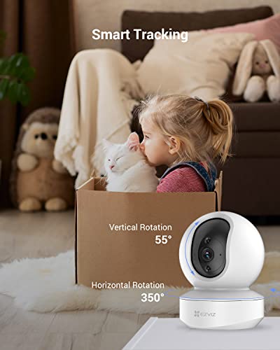 Ezviz Indoor Wifi Security Camera, 2K+, Pan/Tilt, 350° Horizontal Rotation, Baby/Pet Monitor, Ir Night Vision, Two-Way Talk, Motion Detection, Remote Control, Compatible With Alexa, Ty1 4Mp #TOP3