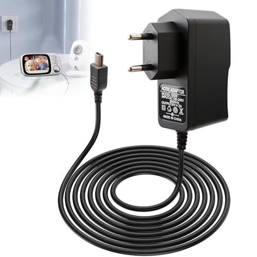 Chargeur pour BOIFUN 3.2” Babyphone, 5 V 2 A Chargeur Adaptateur Alimentation Secteur Remplacement, Bloc d'alimentation Mini USB pour VB603 écran Caméra Surveillance...