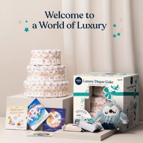 Millie Moon Luxury Diaper Cake - Size 1-50 Count - (1 Pack)