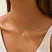 foyjoey 18K Gold Plated Dainty Tiny Cross Necklace for Women Stainless Steel Plain Cross Pendant Necklace Minimalist Confirmation Jewelry