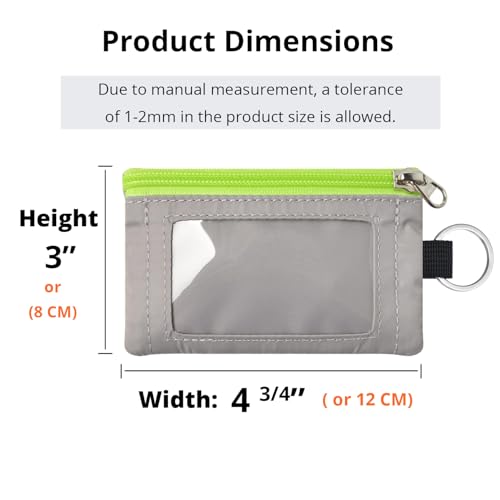 Image of RFID Blocking Travel Wallet with Adjustable Lanyard, Small Nylon Zipper Pouch and Badge Holder for ID, Credit Cards, Cash, Keys, Commuters (Grey)