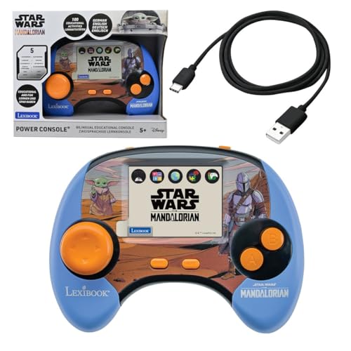 Lexibook, Star Wars, Educational Handheld Bilingual Talking Console, 100 Activities, 2.8" Colour LCD Screen, English & German, Rechargeable Battery, USB‑C Cable, Blue/Orange, JCG100SWi3LXB