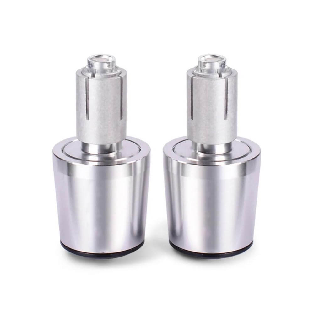 Contrapesos Manillar Moto para Honda NSS/Forza 125 150 250 300, Aluminio Tapones Antivibración para Protección de Puños y Manetas,Silver