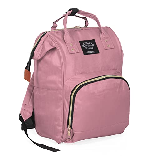 Mochila Casual Viagem Escolar Bolso Térmico Feminino/Masculino Resistente (Rosa)