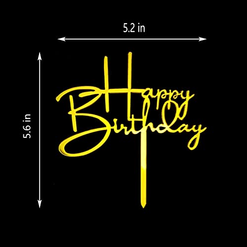 Jieein NJ-0076 Happy Birthday Acrylic Cake Topper Decoration thumb #3