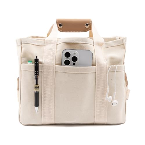 Large Canvas Tote Bag Utility Bag with Adjustable Shoulder Strap Unisex Durable Cotton Messenger Bag for Work Travel4