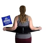 Back Brace Lumbar Support Brace with Reusable Ice/Hot Pack - Back Brace for Lower Back Pain - Soft L