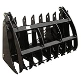 Titan Attachments Root Grapple Rake V2 60' Universal Skid Steer Wide Opening