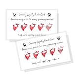 Boutique Marketing LLC Pet Groomer Loyalty Discount Cards | Physical Printed 2x3.5” inches Business Card Size Report Card & Grooming Appointment Reminder | Red Bandana Design (PET-B-W-206)