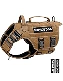 Tactical Dog Harness - PETNANNY Dog Harness Service Dog Vest for Large Breed Dog, Hook and Loop Pane