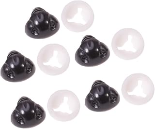 TEHAUX 10 Pçs Boneca De Bebê De Plástico Bichos De Pelúcia Animais De Crochê Suprimentos Para Fabricação De Bonecas Nariz De Fantoche Narizes De Cachorro Preto Narizes De Cachorro De