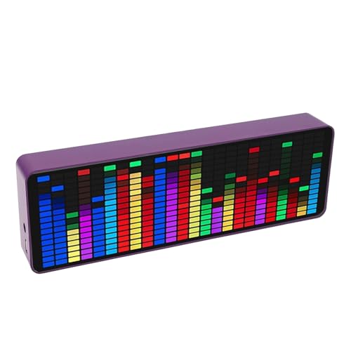 RGB LED -Musikspektrum -Display, Sprachsensor -Pickup -Analysator, 2 Modi Uhr, 20 Dynamik, 7 Farbe, 140 Display -Effekte, 5V 1A 3W USB
