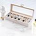 ProCase Watch Box for Men, 6 Slot Watch Display Case Mens Watch Box Organizer, PU Leather Watch Cases for Men Watch Storage, Father's Day Gift Watch Holder Organizer -6 Slot, White