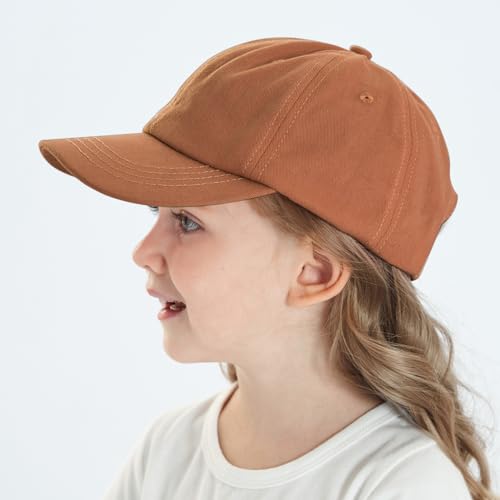 BQUBO Toddler Baseball Cap Baby Sun Hat Cotton Caps Unisex Baby Trucker Hat Adjustable Cap with Ponytail for Boys Girls 6M-6Y3