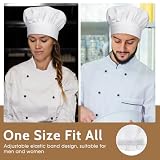 Czapka kucharska Tweruna, biała, bawełniana, z regulowanym zapięciem, dla mężczyzn i kobiet, do piekarni, do domu, hotelu, restauracji, nakrycia głowy