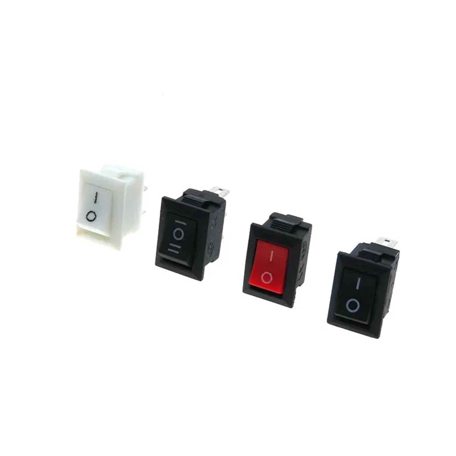 15pcs KCD11 3A/250V 10 * 15mm SPST 2/3Pin ON/OFF Boat Rocker Switch Car Dash Dashboard Truck RV ATV Home(2pin red)