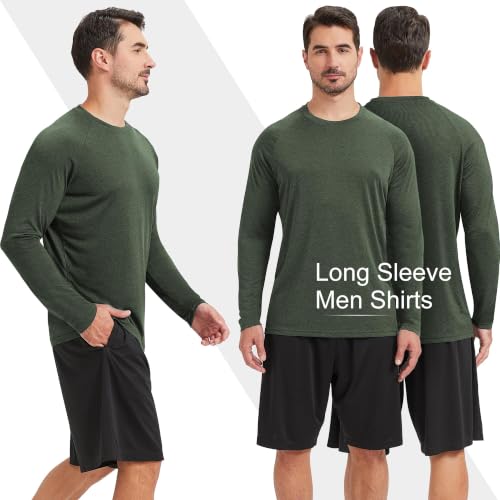 Image of MLYENX 7 Pack Long Sleeve Shirts for Men Sun Protection Quick Dry