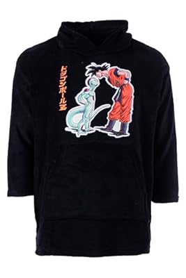Dragon Ball Z Batamanta para Hombre, Batin de Estar por Casa Polar Suave, Sudadera de Casa con Capucha, Regalo para Hombre y Adolescentes | Talla XXL | Ya disponible en tu tienda friki favorita! En mundofriki.es!