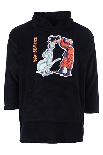 Dragon Ball Z Batamanta para Hombre, Batin de Estar por Casa Polar Suave, Sudadera de Casa con Capucha, Regalo para Hombre y Adolescentes | Talla S/M