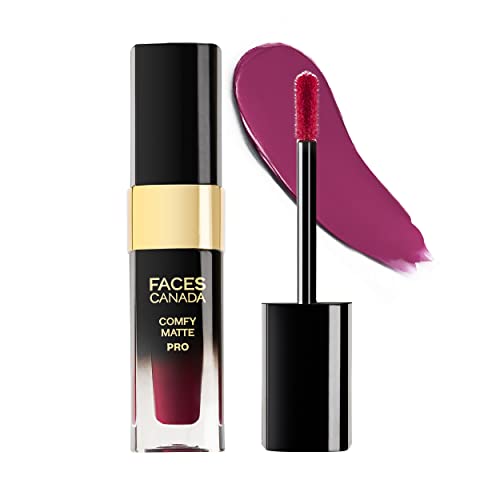 Image of FACESCANADA Comfy Matte Pro Liquid Lipstick - Raise Your Wine 03, 5.5 ml | 10HR Longstay | Intense Color | Macadamia Oil & Olive Butter Infused | Lightweight Super Smooth | No Dryness | No Alcohol