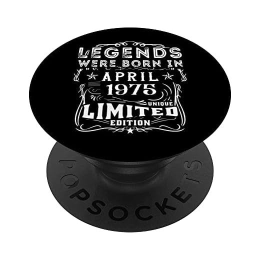 Cumpleaños Abril 1975 Edición Limitada Regalo April PopSockets PopGrip Intercambiable