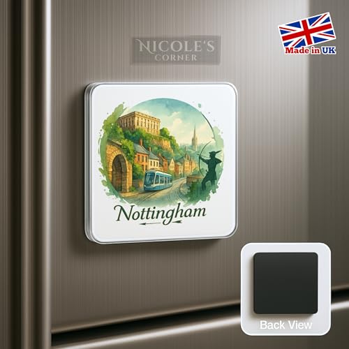 Imán de Nottingham Inglaterra para recordar tu viaje al Reino Unido 3