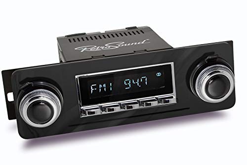 Retro Manufacturing Laguna Radio with Chrome Face, 53P-93P Knobs, and Vintage Overlay LAC-M1-219-53P-93P-SCP