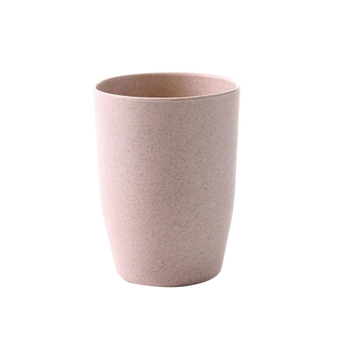 Unomor Bathroom Tooth Cup Simple Round Mouthwash Mug Made from Wheat Stem Lightweight and Stackable Design for Family Use Northern Europe Color