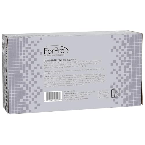 ForPro Professional Collection Disposable Nitrile Gloves, Chemical Resistant, Powder-Free, Latex-Free, Non-Sterile, Food Safe, 4 Mil, Black, Small, 100-Count - Image 4