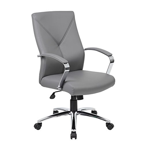 Boss Office Products Leatherplus Executive Chair In Grey #TOP6