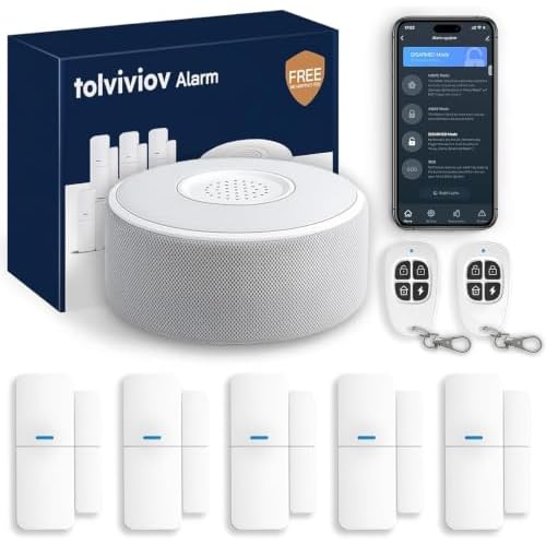 WiFi Alarm System for Home Security, 120dB Loud Siren, App Alerts 8pack