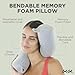 Dot&Dot Twist Memory Foam Travel Pillow for Airplanes - Travel Neck Pillow for Sleeping - Airplane Pillow for Neck Support, Chin, Lumbar and Leg - Adjustable, Bendable Neck Roll Pillow