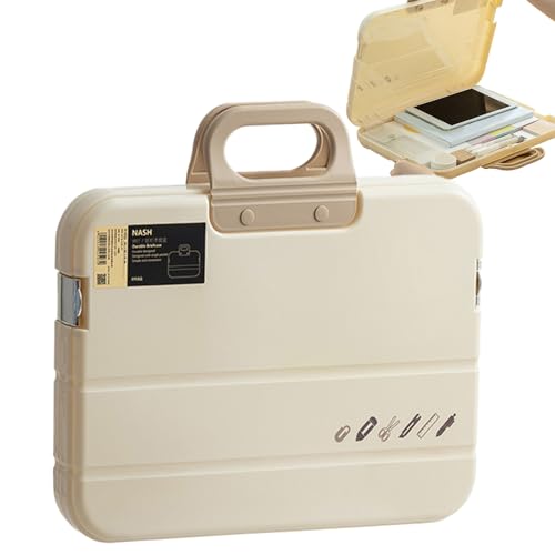 Boîte de rangement pour documents portable anti-pliure avec poignée ergonomique pour le bureau