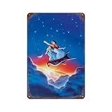 affiche du film aladdin 2019 Facile à installer : facile à accrocher, notre plaque en étain a des trous pré-percés dans les quatre coins, vous pouvez facilement accrocher les images robustes à suspendre sur les clôtures, murs, portails, bâtiments ou partout où vous voulez décorer.
