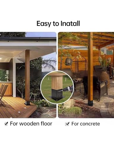 Brida ajustable para columnas de pérgolas y terrazas de madera 4