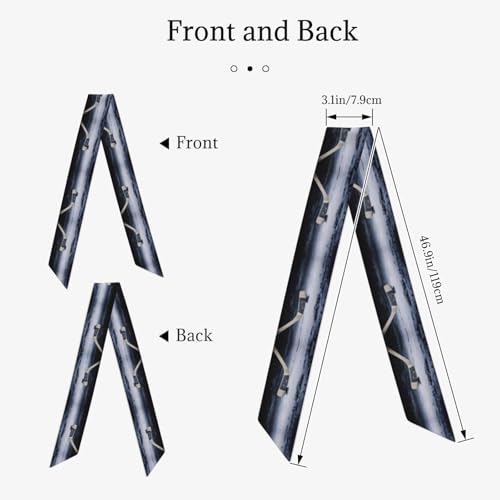 Hockey Stick Women's Fashion Scarf - Breathable Square Satin Wraps, Perfect for Head, Neck, and Handbag Accessories2